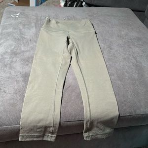 Lululemon wonder unders high wast full on luon olive green size 4